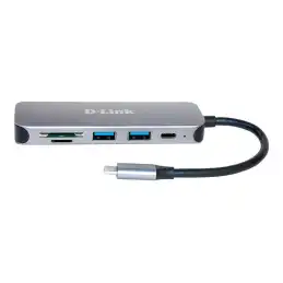 D-Link DUB-2325 - Concentrateur (hub) - avec lecteur de carte - 2 x SuperSpeed USB 3.0 + 1 x USB-C - de ... (DUB-2325/E)_2